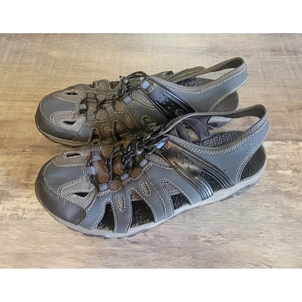 Ozark Trail Sandals Closed Toe Men's‎ 10 Gray Adjustable Comfortable Hiking
